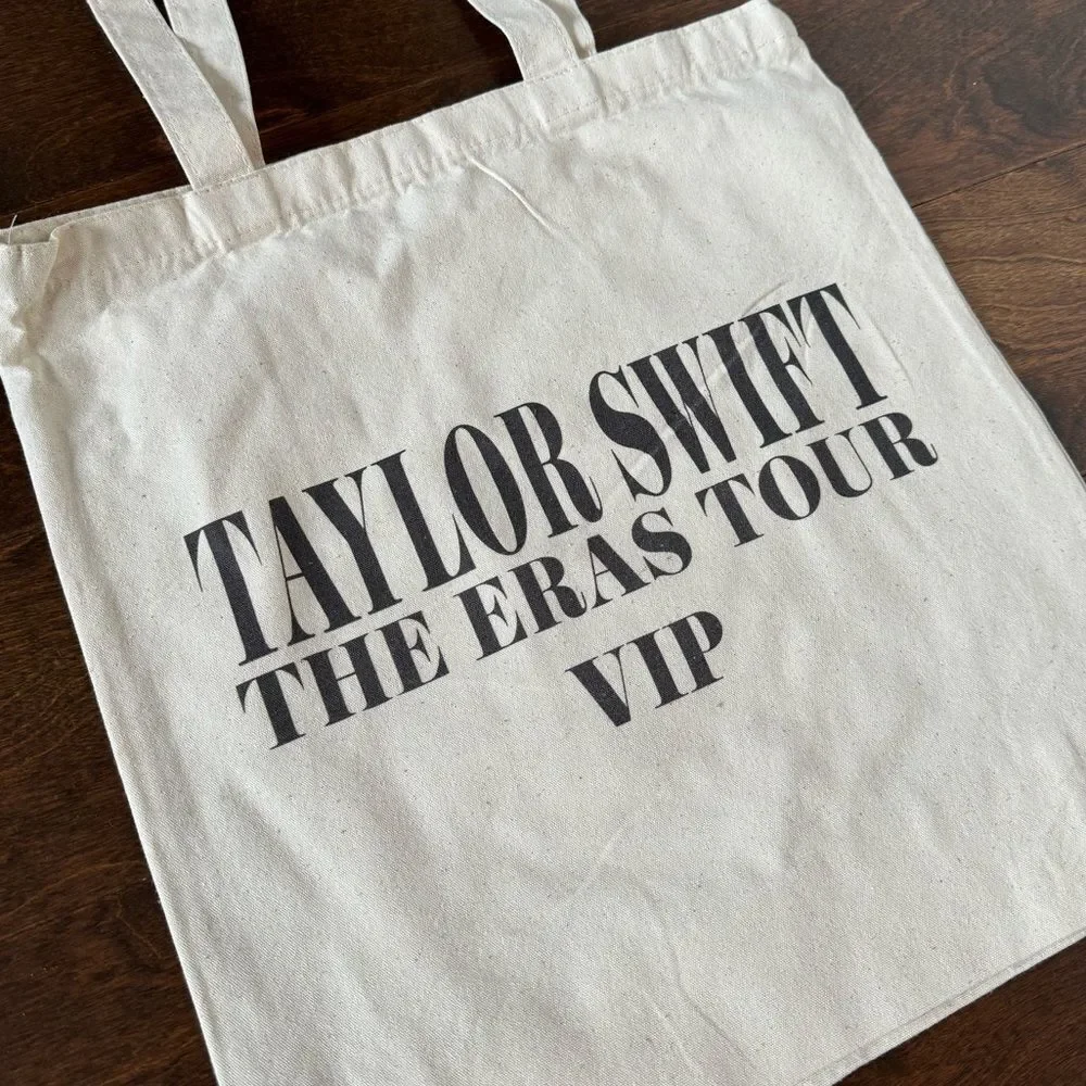 NEW The Eras Tour VIP Canvas Tote Bag Taylor Swift Official Concert Merch‎
